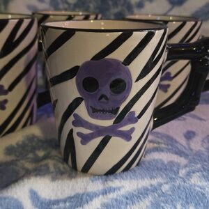 Skull and Crossbones Mugs Set Of 4